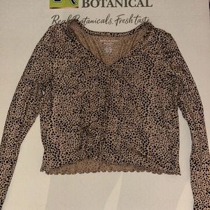 American eagle long sleeve animal print top size medium